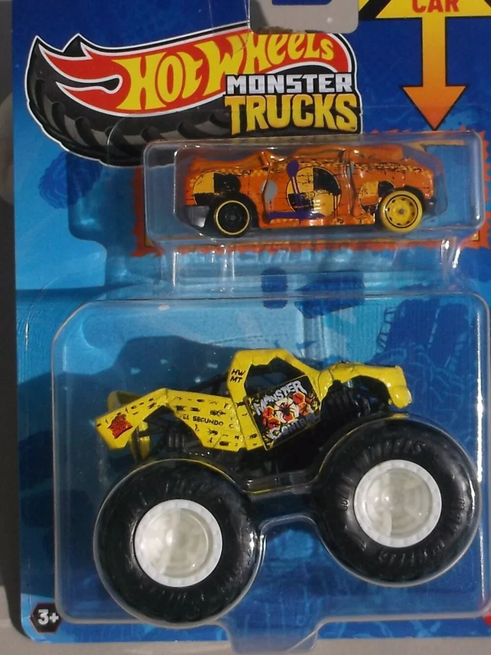 NWT Hot Wheels Bundle – Monster Truck “Totalled” & crush car + 2 Track Champs